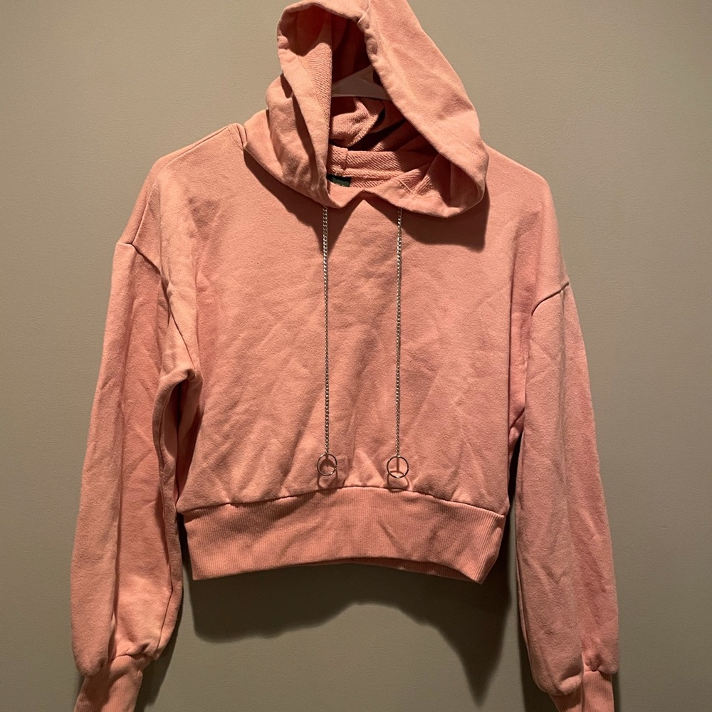 Wild Fable Juniors Small Pink Cropped Hoodie